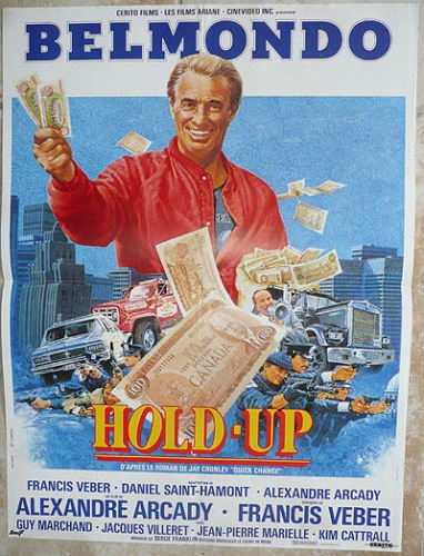 Affiche originale Hold Up 1985 Belmondo 116X158cm grand format lithographie authentique