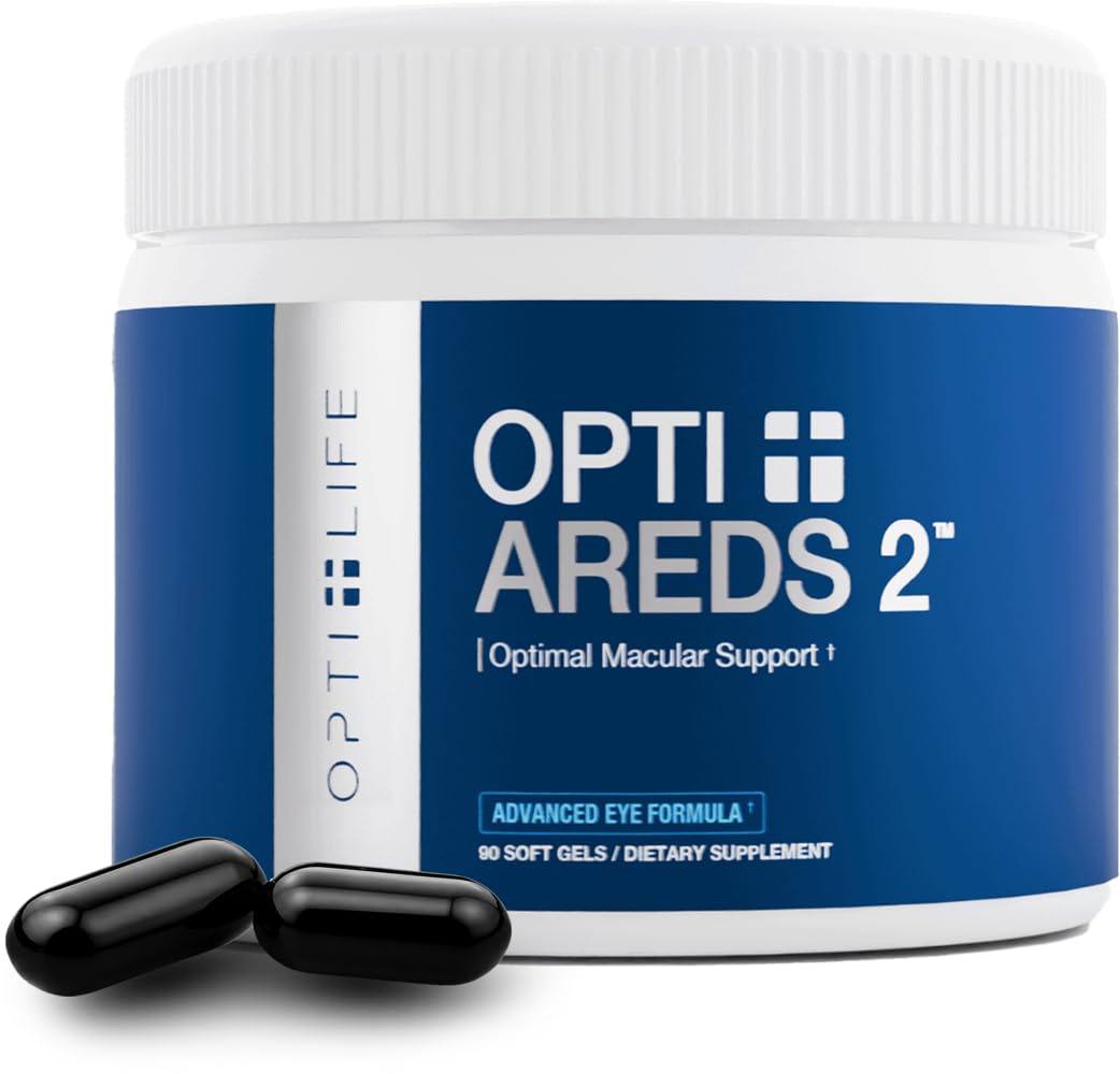 Opti + AREDS 2 Eye Vitamins | Lutein & Zeaxanthin Supplement | 90 Softgels 90 Count (Pack of 1)