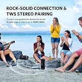 EarFun Głośnik Bluetooth UBOOM L 28 W, bogaty bas, wodoodporność IP67, pyłoszczelność, podwójne parowanie, wbudowany mikrofon, niskie opóźnienie