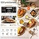 Heißluftfritteuse XL 8,5L, Air Fryer mit Sichtfenster, 1785W Heissluftfritteuse mit LED-Touchscreen in Farbe & Shake-Reminder, 12 Funktionen, Spülmaschinenfeste Körbe - G12 Ultra