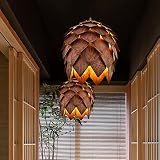 Lampade a sospensione , Retro Lampadario in legno decorativo in legno decorativo, registro stile giapponese medio antico luce pendente, retro pendenza decorativa, fionda regolabile, for cucina loft ca