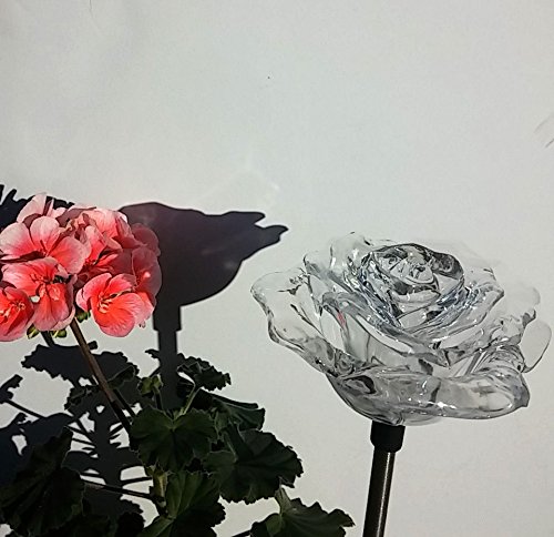 Beautiful Solar Clear Rose Light , Multi-Color Color Changing Flower Garden Stake Outdoor Yard Decor Landscape Led Lamp Lights, Great Gift By Florals #TOP2