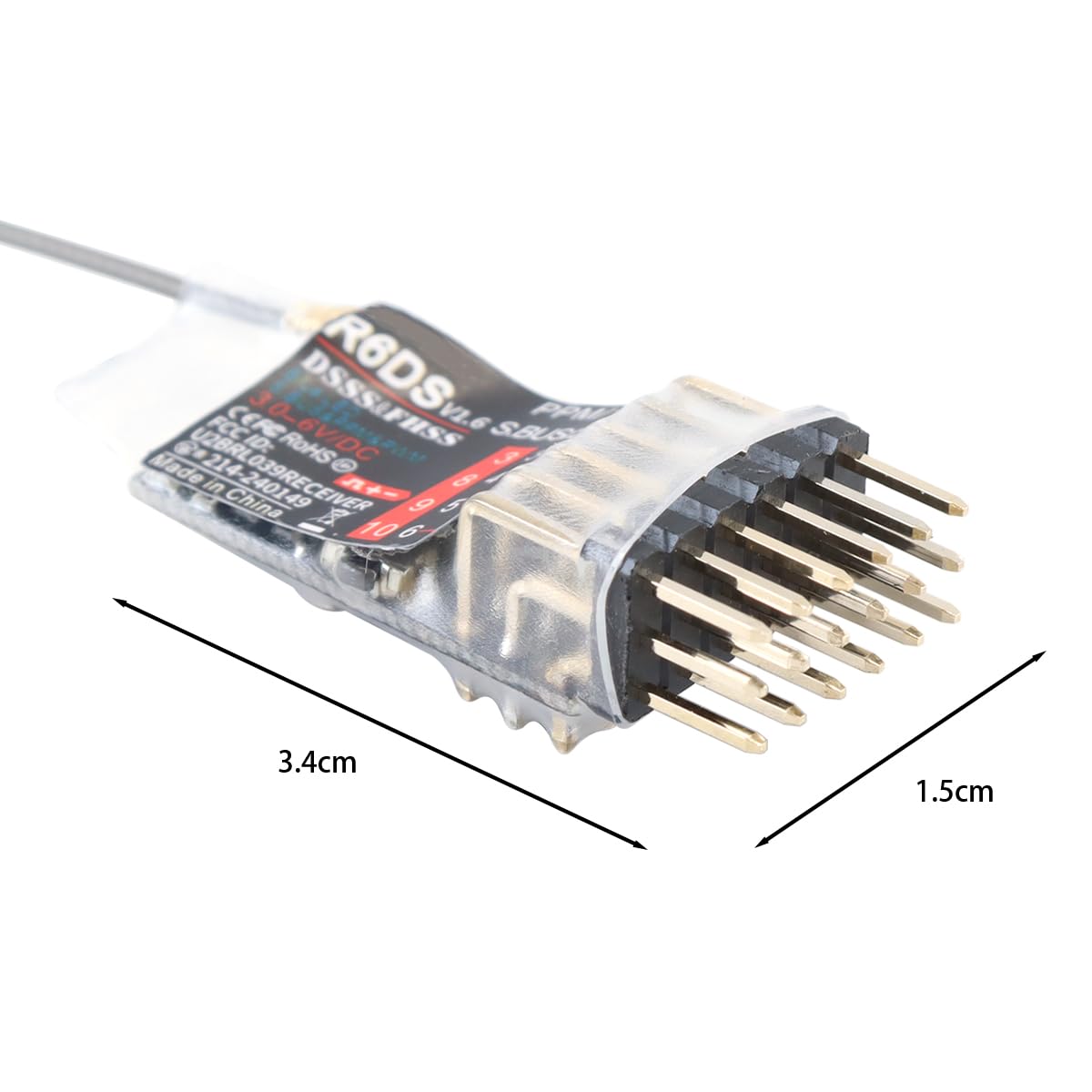 Récepteur RC R6DS 2,4 GHz 6 canaux SBUS/PWM/PPM pour drones et avions à voilure fixe, compatible avec AT9S/AT9S Pro/AT10/AT10II