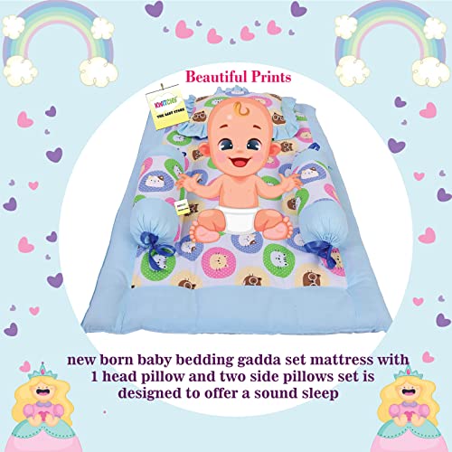 Image of Kwitchy Baby Bedding Set for New Born Essential Combo (0-6 Months) (4PCS Set) (Blue)
