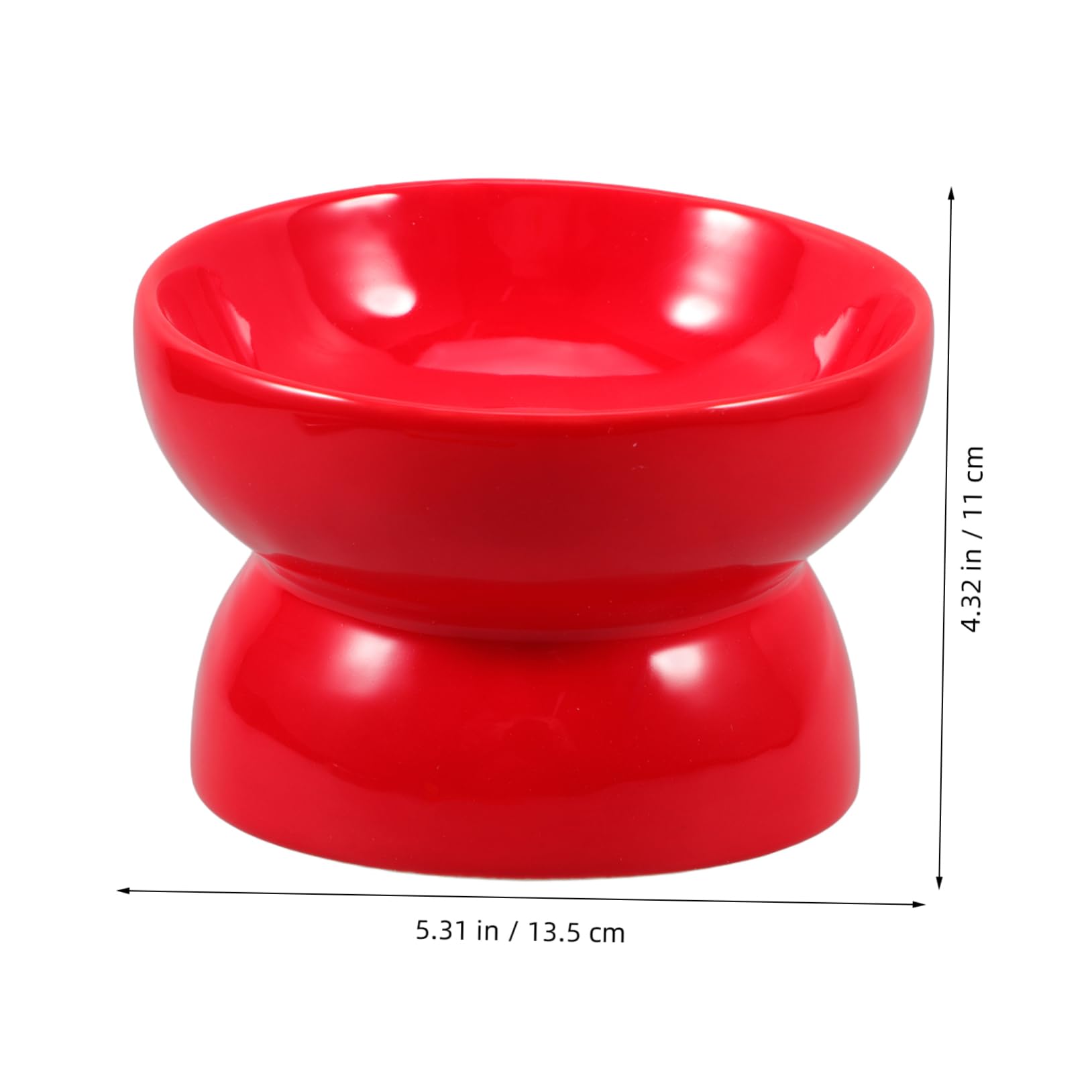 BESTonZON Elevated Pet Food Bowl Ceramic Dog Feeder Wide Mouth Puppy Bowls s Size for Healthy Pet Feeding