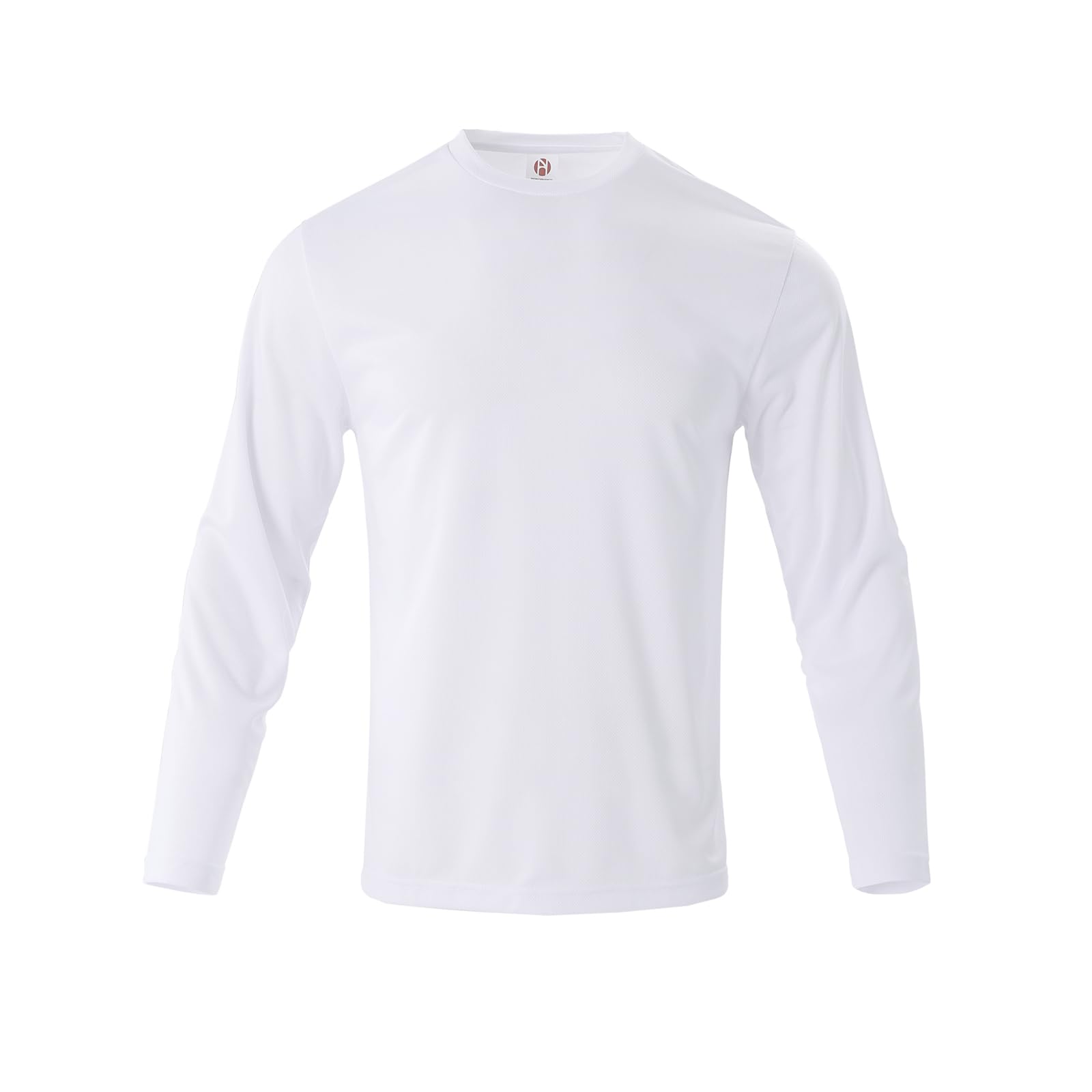 Herren-Langarm-Shirt, LSF 50+, schnelltrocknend, Rundhalsausschnitt, für Fitnessstudio, athletisches Workout, Laufen, Angeln