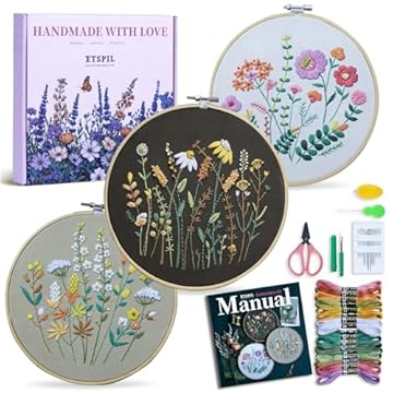 embroidery hoop with flowers
