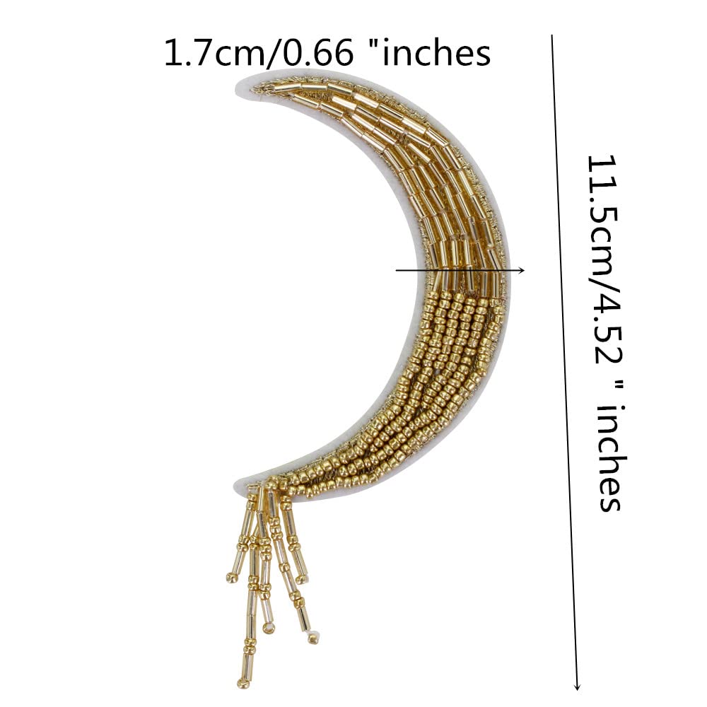Toppe artigianali con perline a forma di occhi malvagi, a forma di cuore sacro, con strass, da cucire su vestiti fatti a mano, decorate, 2 pezzi (E