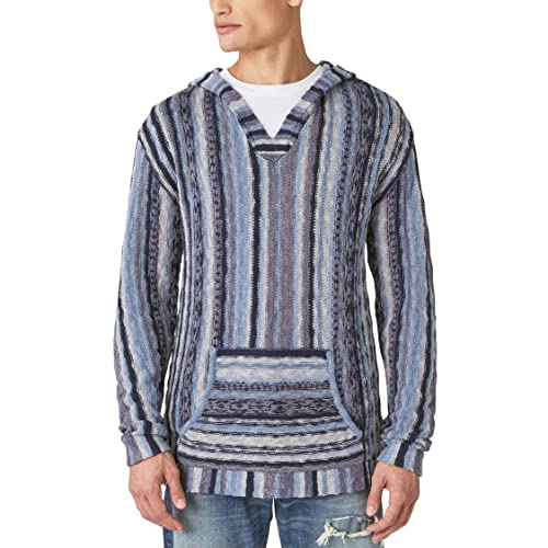 Lucky Brand Men's Loop Terry Vertical Stripe Baja Hoodie