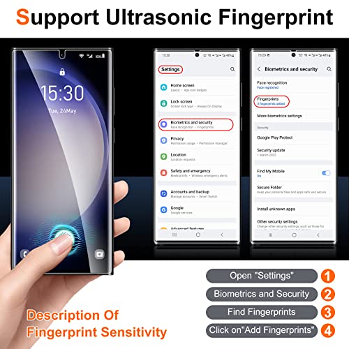 Uniqueme [2+2+1Pack] Compatible For Samsung Galaxy S23 Ultra 6.8 Inch Screen Protector Flexible Tpu, Camera Lens Protector With Installation Frame, 24H Scratch Self-Healing #TOP6