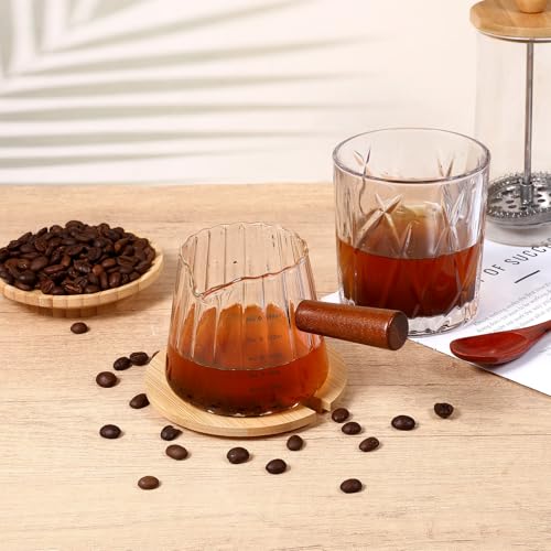 Set 4 vasos espresso 180 ml con mango de madera miniatura 5