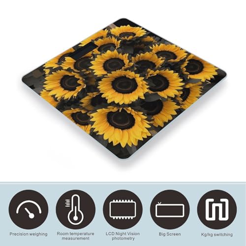 Báscula digital de baño con plataforma de vidrio templado miniatura 3