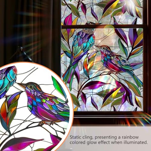 Vinilo Decorativo para Ventanas con Pájaros 17.7x39.37 in miniatura 3