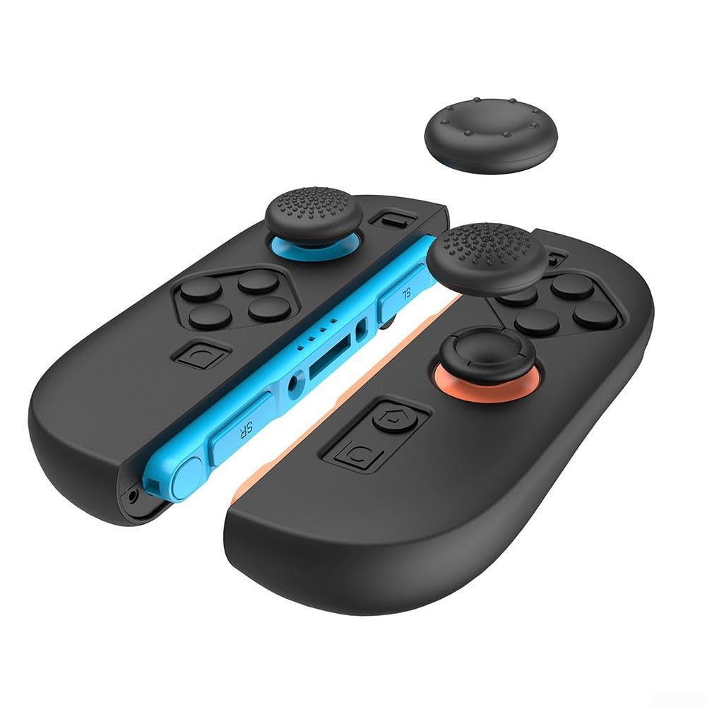 Linhexis Silicone Grip Case for Switch 2 for joy-con Anti-Slip Silicone(Black)