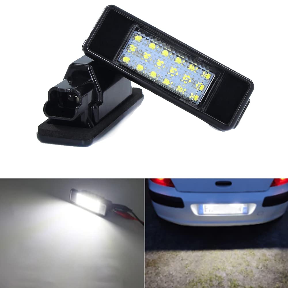 Erato LED Éclairage De Plaque D'immatriculation CanBus Sans Erreur Compatible Avec 106 1007 207 307 308 3008 406 407 508 Expert III RCZ 2D COUPÉ Pour BERLINGO C2 C3 C4 C5 C6 C8