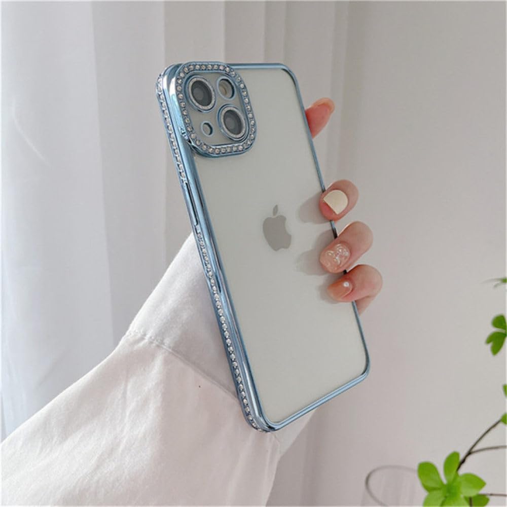 Protection objectif antichoc luxe pour coque iPhone 13 Pro Max paillettes - 7