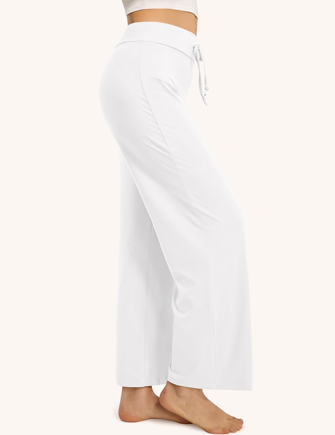 VALANDY Creamlush Wide Leg Pants Women Drawstring Pajamas Lounge Pants Loose Comfy Sleepwear Casual Yoga