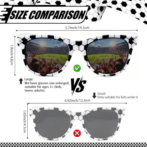 Image of 24 Pack Soccer Party Favors, 12 Soccer Sunglasses and 12 Wristbands, Soccer Goodie Bag Stuffers, Team Gifts, Birthday Party, Game Day Photo Props & Daily Styling for Kids Teens Adults (Soccer Theme)