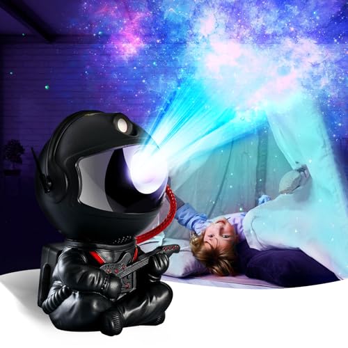 Star Projector Galaxy Night Light - Astronaut Space Projector, Starry Nebula Ceiling LED Lamp with Timer and Remote, Kids Room Decor Aesthetic (Black Guitar) Star Projector Galaxy Night Light - Astronaut Space Projector, Starry Nebula Ceiling LED Lamp with Timer and Remote, Kids Room Decor Aesthetic (Black Guitar)