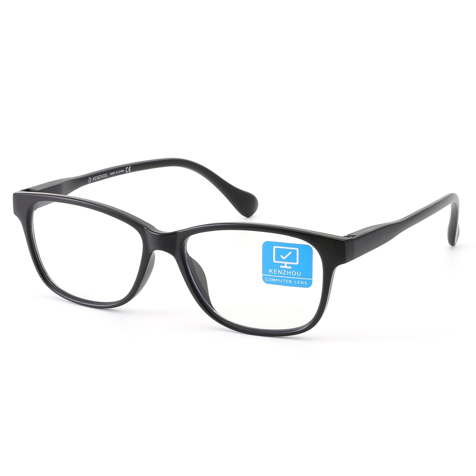 Gafas de computadora con bloqueo de luz azul antifatiga ocular unisex (hombre/mujer) (negro mate)