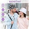 Bucket Hat Summer Reversible Hat Travel Straw Fisherman Wide Brim Travel Bucket Sun Protection Headwear Beach Summer Spring Costume Vacation Clothing Cap (White) #4