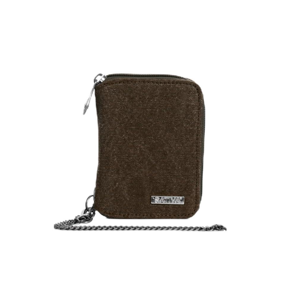 Sativa Unisex Khaki,Plum,Grey,Ice Hemp Wallet With Chain Bags-Dark Brown
