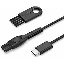 Superer 5V Charger Fit for Philips Norelco One Blade QP2724 QP2834 QP1924 QP4631 QP6542 QP4530, MG7910 MG5910 MG9510 MG9525, X3001 S3341 X3052, for Phillips Power Shaver Cable USB-C 1-Pack