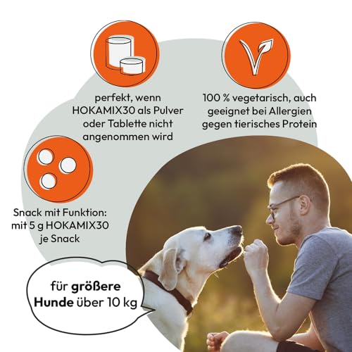 Grau - das Original - HOKAMIX30 Snack Maxi Veggie, der gesunde vegetarischer Snack mit 30 wichtigen Kräutern, 1er Pack (1 x 800g), Ergänzungsfuttermittel für Hunde