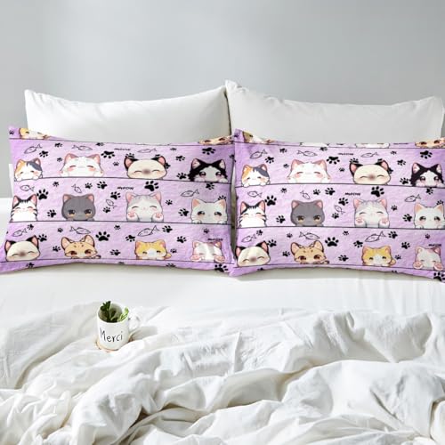 Housse de couette chat pour tout-petit pour simplifier le coucher des enfants