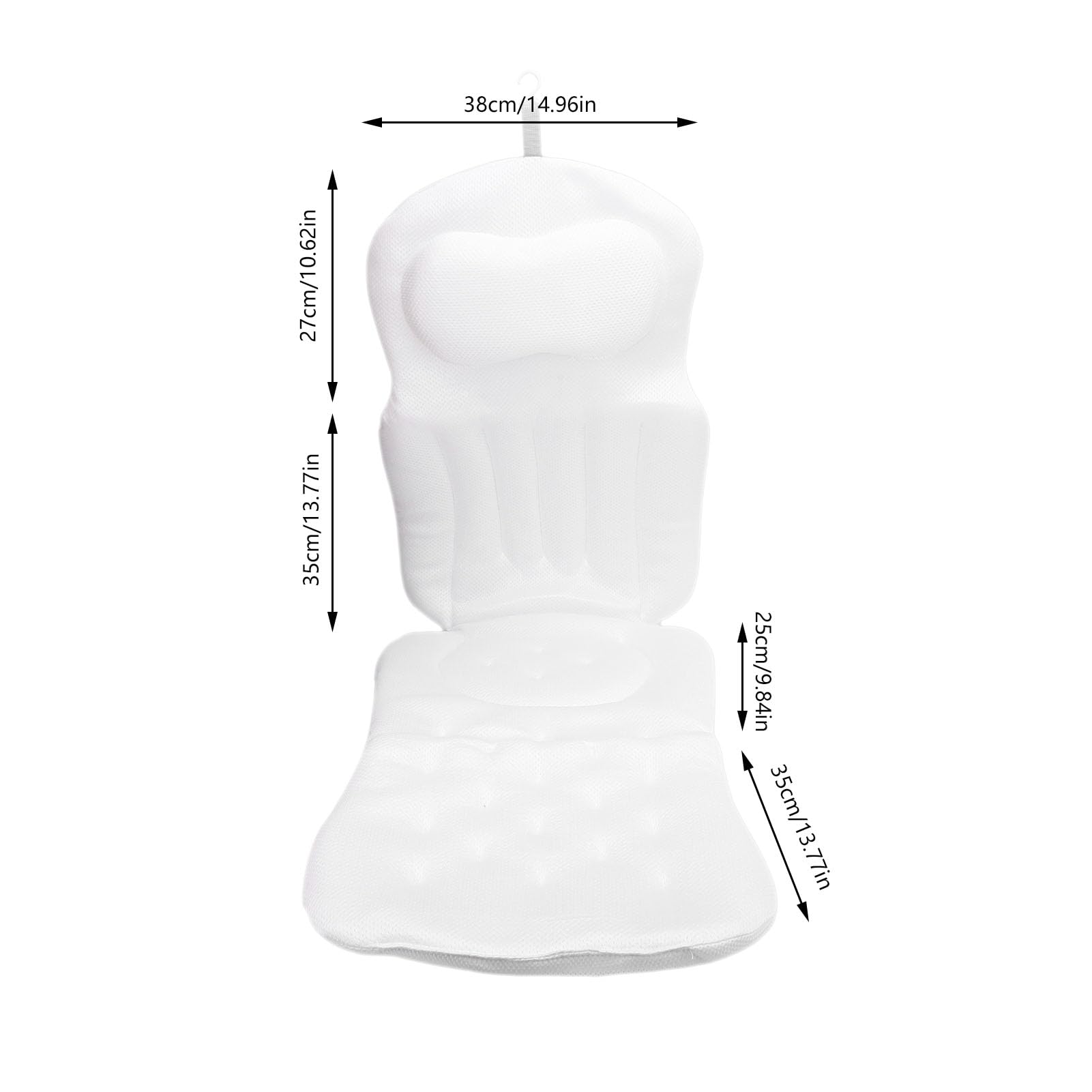 CHICIRIS Almohada para Bañera, Cojín de Malla Transpirable de Alta Elasticidad para Soporte del Cuello, Reposacabezas de SPA para Relajarse en Casa