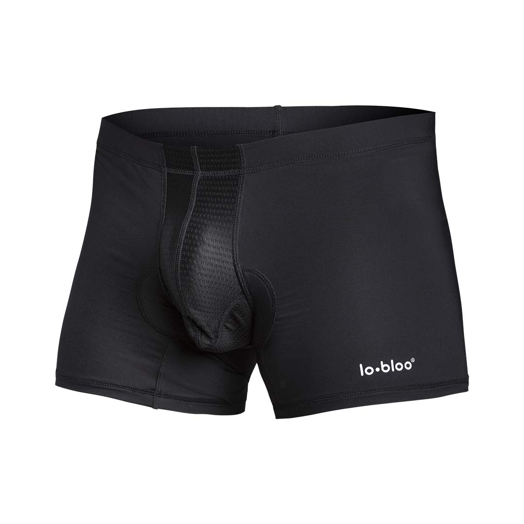 lobloo Shorts de Hombre Jock Strap Invertidos Coquilla Compresión Acolchados Protección Zonas Íntimas Negro XS-XL