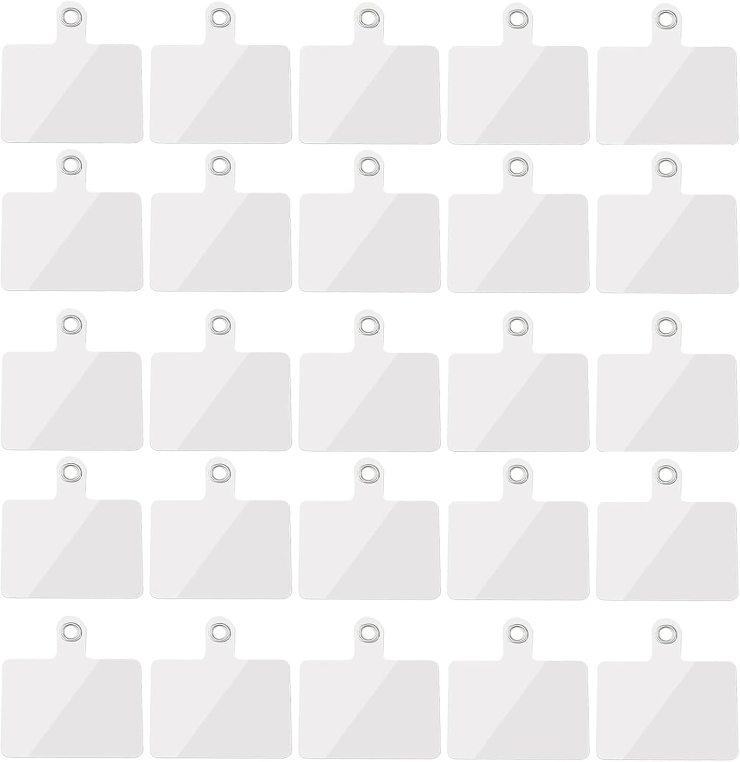 25PCS Phone Lanyard Tabs, Universal Lanyard Patch for Safety, Clear Non Adhesive Phone Replacement Part for Cell Phone Strap