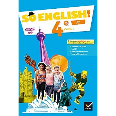 So English! - Anglais 4e &Eacute;d. 2017 - Livre &eacute;l&egrave;ve