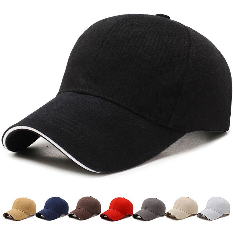Image of Sports Cap for Men and Women, Quick Drying Adjustable Sun Hat, Black