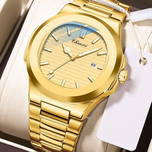Image of Gosasa Fashion Men's Watches Date Business Watch Stainless Steel Luxury Style Luminous Quartz Waterproof Analog Display Male Wristwatch