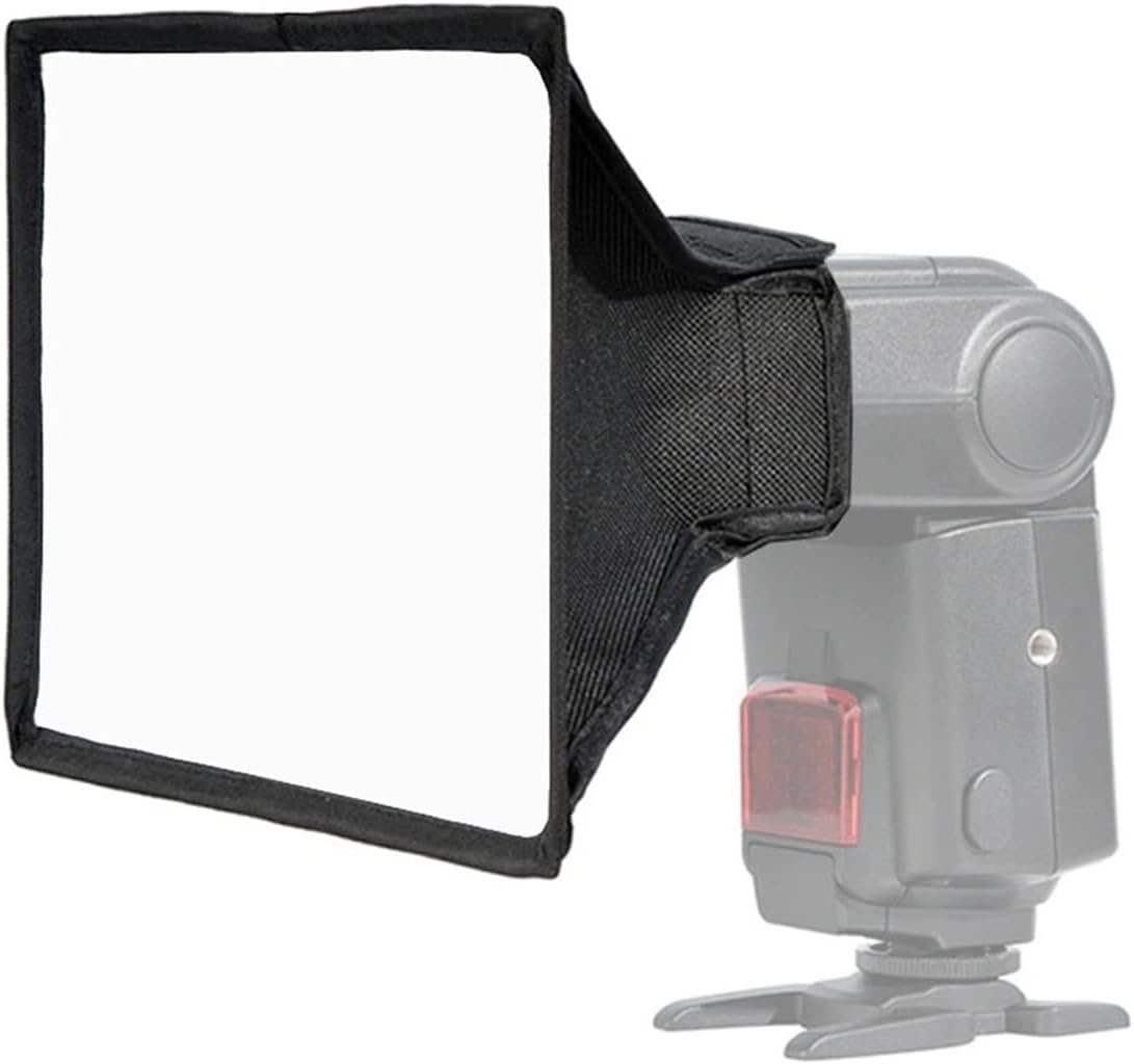 eWINNER Flash Diffuser Speedlite Foldable Softbox for Canon/for Nikon/for Godox/for YONGNUO Mounted on Camera (20 x 30cm)