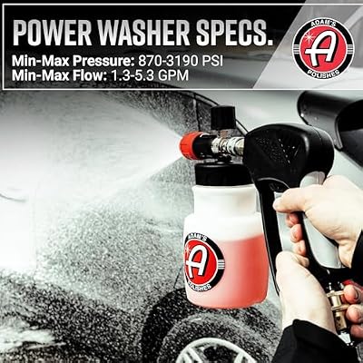 Adam's Polishes Premium Foam Cannon - Soap Sprayer for Car Wash | Sprayer Cannister for Pressure Washer 1/4 Quick Disconnect