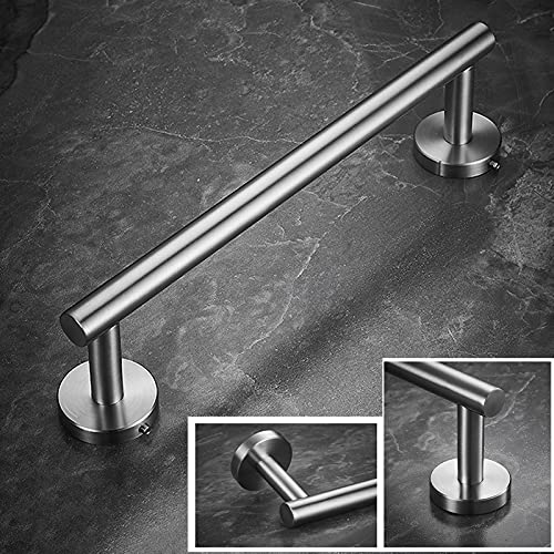 Porte-serviettes simple en acier inoxydable au design argent minimaliste 88 cm