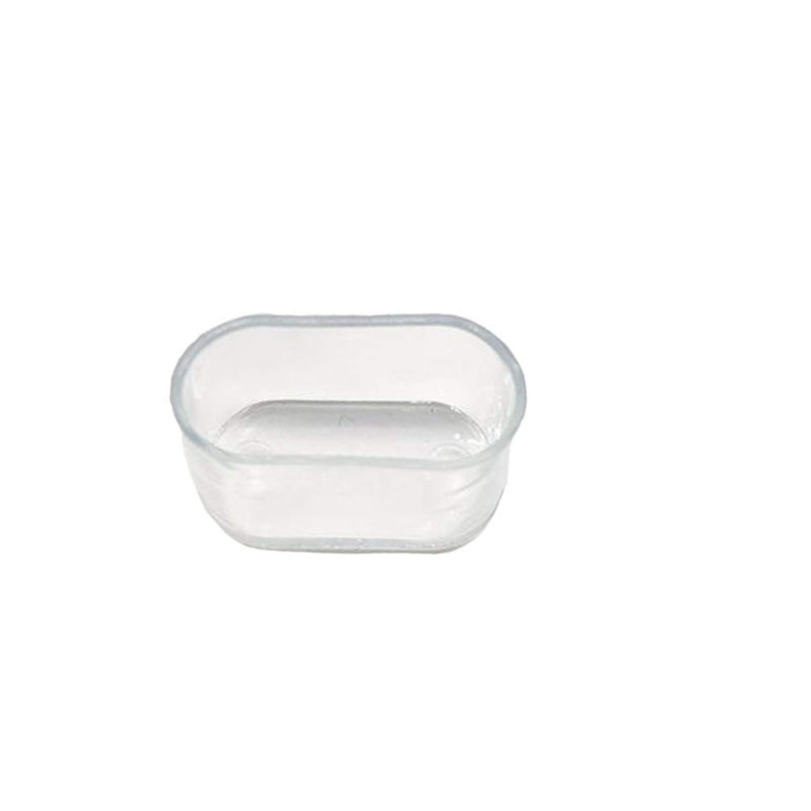 Chair Leg Floor Protectors Transparent Silicone Furniture Leg Caps 16 pcs Multiple Sizes Floor Protector(Oval 20x20mm)