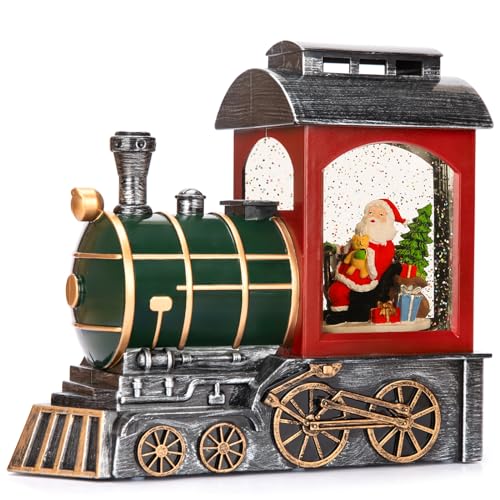 Santa-Red-Train-Christmas-Snow-Globe-Lantern-Glittering-Light-Up-Musical-Snow-Globe-Christmas-Decorations-6H-Timer-USB-Battery-Operated-Santa-Indoor-Home-Decor
