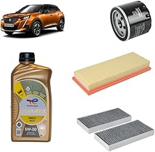 Kit tagliando 3 filtri + 4L olio 5W-30 Ineo compatibile con Peugeot 2008 ii 1.2 PURETECH 100 Benzina 2019+