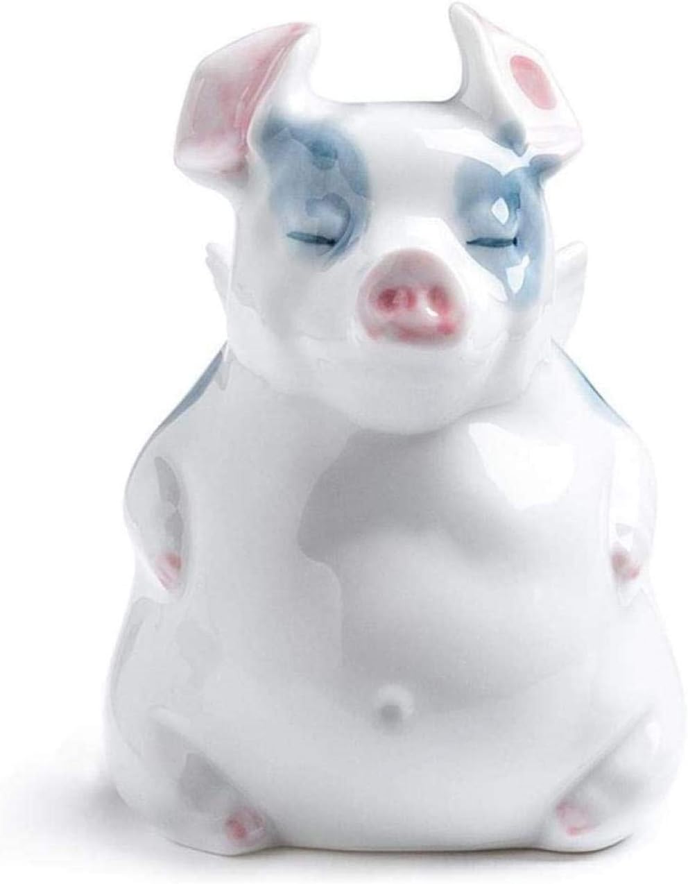 彫像彫刻鑑賞陶器フライングピッグアニマルガーデン卓上手工芸品家の装飾