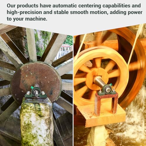 Image of Gisafai 8 Pcs UCP202-10 Pillow Block Bearing with 5 /8 inch Bore Flange Mounted Pillow Block Ball Bearing Self Alignment Cast Iron Housing Steel Unit for Industry, Green