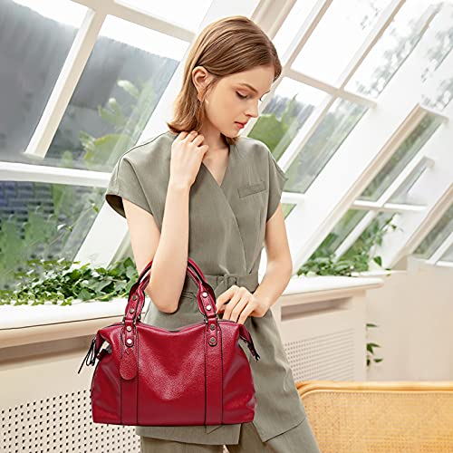 Image of Elegant Handbag Women's Shoulder Bag Women Handbag Waterproof PU Leather Shoulder Bags Work Travel Date Boston Bag