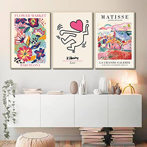 Recopilación de Impresiones sobre lonas disponible en línea para comprar. 50 Henri Matisse - Pósteres para pared, lona de flores rosadas, mercado de flores de Barcelona, amor, impresiones de Matisse La Grande Galerie, cuadro floral de la galería, pintura...