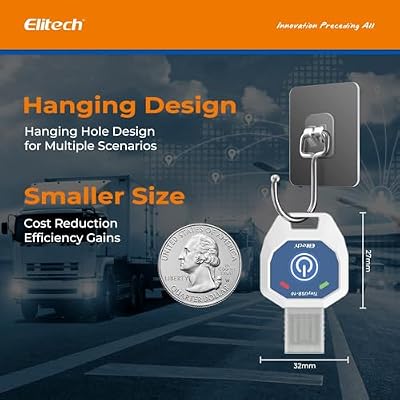 Elitech 10 Pack Temperature Data Logger Single Use 90 Days in-Transit Trip Disposable Temperature Recorder PDF Report Tiny but Elite TinyUSB -10~40C