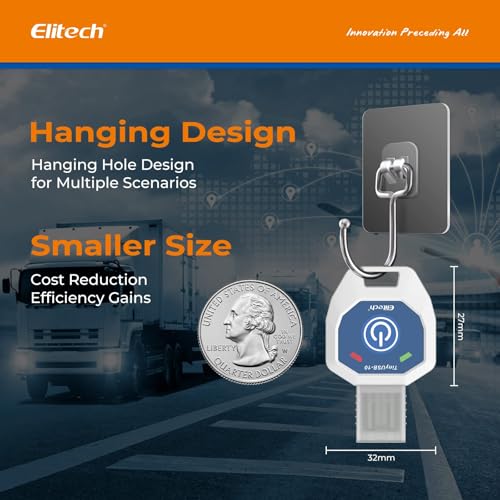 Image of Elitech 10 Pack Temperature Data Logger Single Use 90 Days in-Transit Trip Disposable Temperature Recorder PDF Report Tiny but Elite TinyUSB -10~40℃