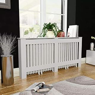 Tidyard 67.7Inches Radiator Cover White MDF Additional Shelf Space for Living Room Furniture