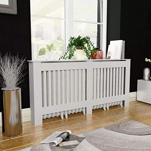 Tidyard 67.7Inches Radiator Cover White MDF Additional Shelf Space for Living Room Furniture