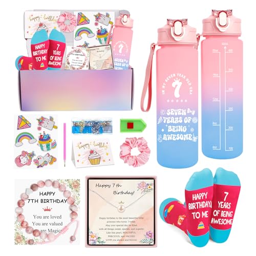 Juesly Gifts for 7 Year Old Girl, 7 Year Old Girl Birthday Gifts for Daughter, Granddaughter, Niece, 7th Birthday Gift for Girls Ideas